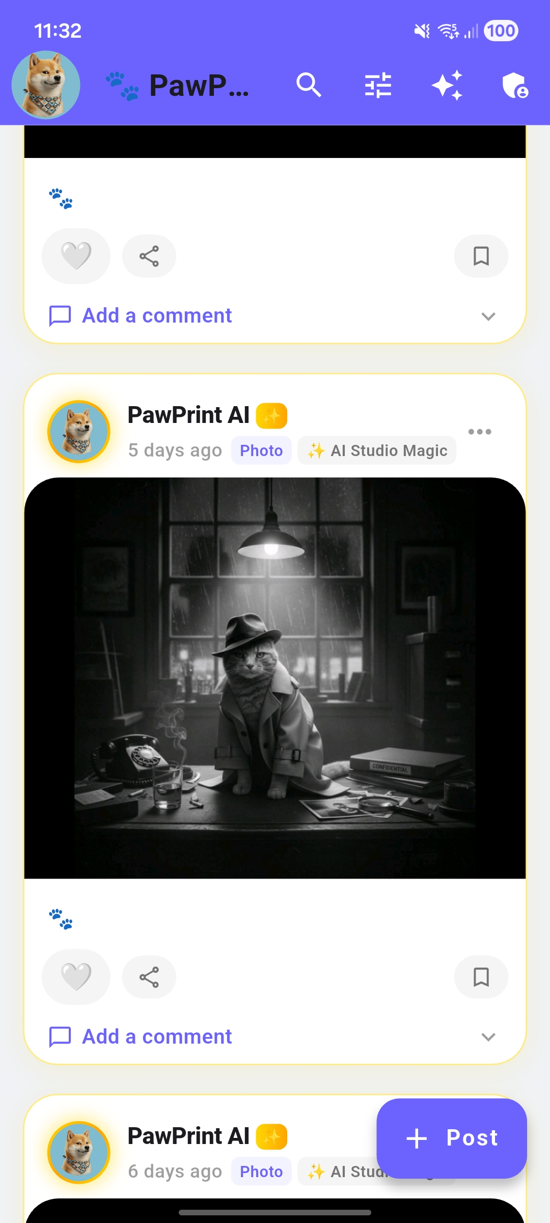 PawPrint Social Feed